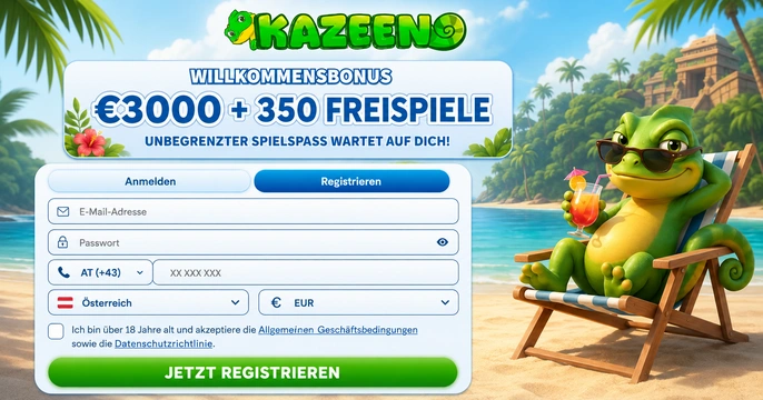 Registrierung bei Kazeeno